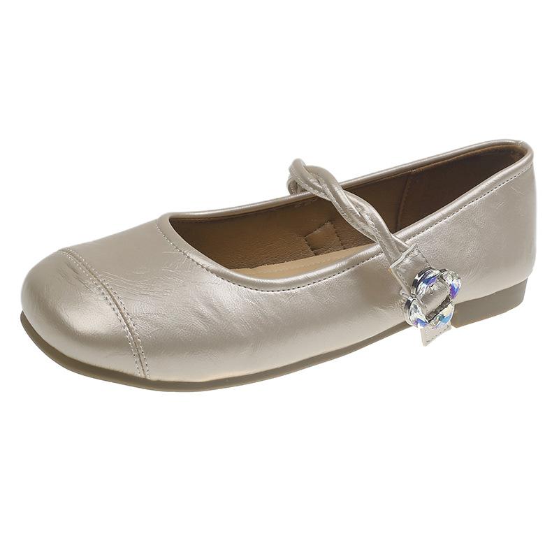 Fashion 2025 Women's Mary Jane Shoes Round Toe Flat Sole One-length Strip Shallow Mouth Shoes Casual Women's Shoes in The Korean Style