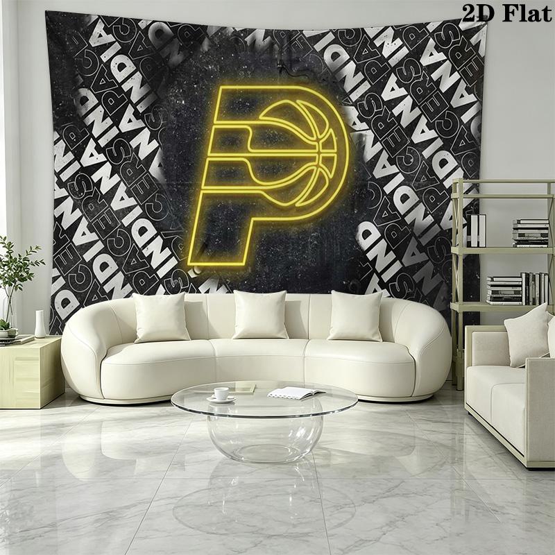 Indiana Pacers Wall Tapestry Aesthetic Wall Hanging Printed Fabric Blanket Decorative Tapestries for Bedroom Living Room Home Decor