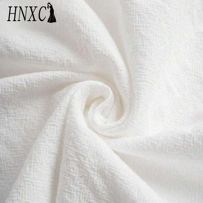 HNXC Dámská móda Léto Jaro Jednobarevný Potisk O-výstřih Vysoký pas Ležérní šaty