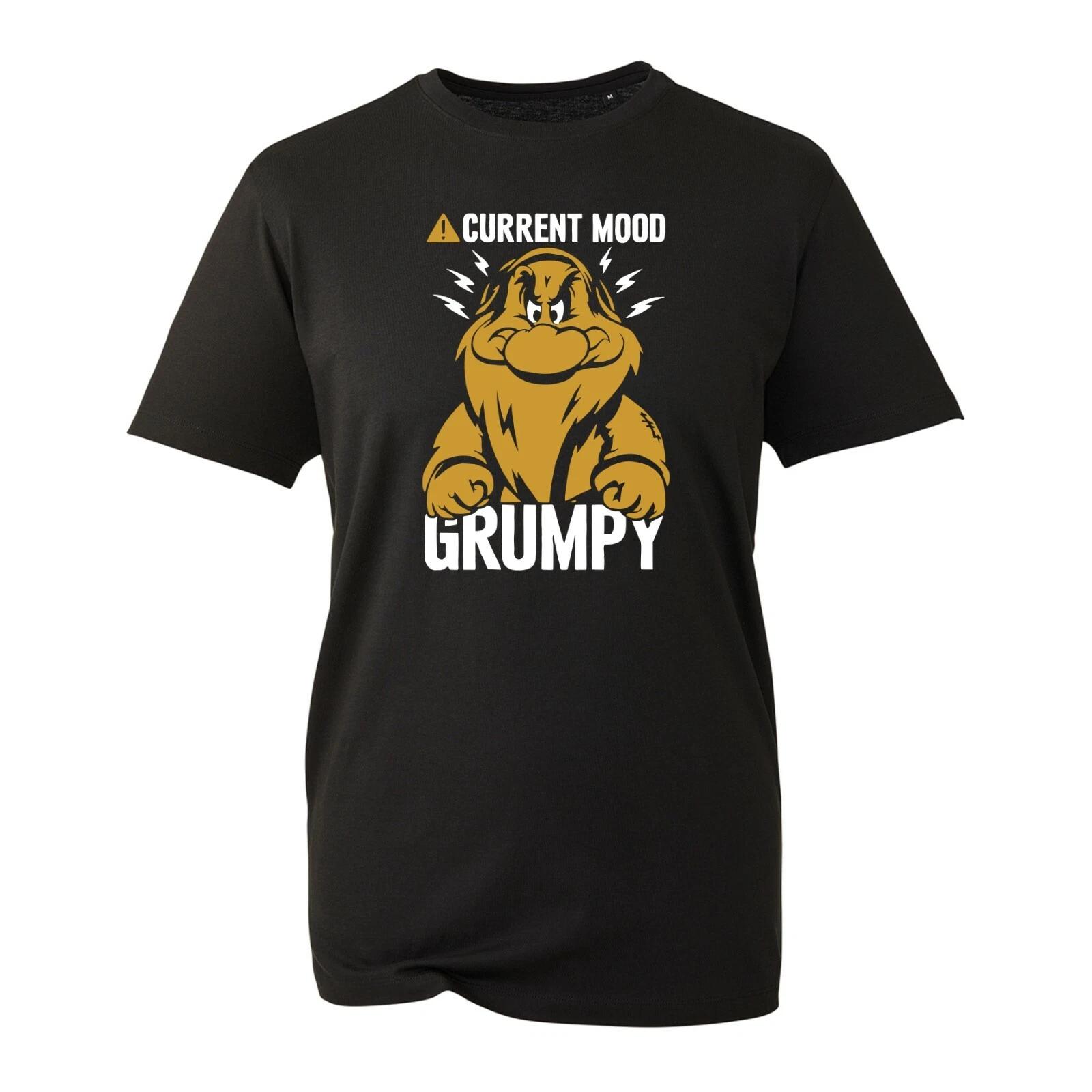 Current Mood Grumpy T-Shirt, Grumpy Old Git Joke Birthday Dad Grandad Unisex Top 4XL