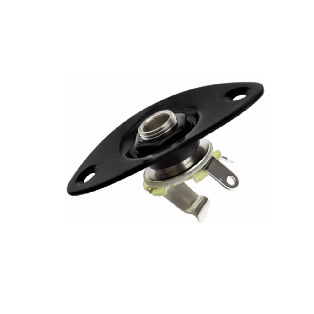 1 pcs Oval Jack Plug Socket for Guitars Electric Chrome Electric Bass Guitar