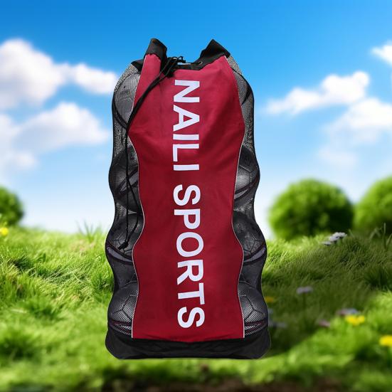 Soccer Ball Bag Drawstring Soccer Mesh Ball Bag Adjustable Heavy Duty Sports Equipment Net Sack for Basketball Volleyball Football