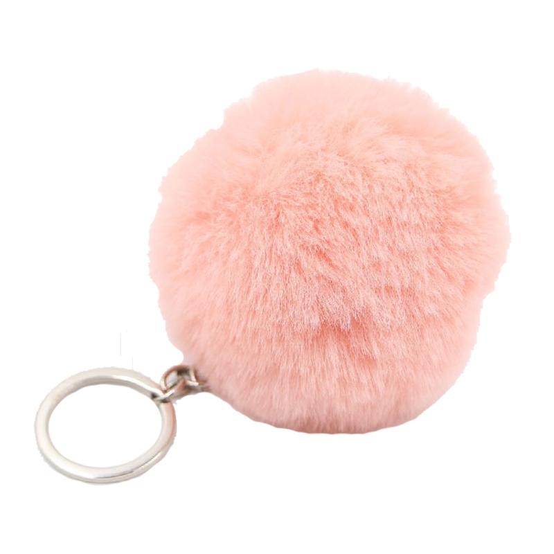 Colorful Pompoms Keychains Fluffy Plush Ball Faux Fur Keyring for Women Girl Hat Shoes Jewelry Bag Charms Accessories