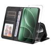 For Xiaomi Poco F7 Pro 5G/Redmi K80 5G PU Leather Wallet Case Phone Stand Cover with Tempered Glass