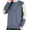 Herbst und Winter Rundhals Kontrastfarbe Lässiges Sweatshirt Herren Langarm Locker Modisch Lässiges Oberteil