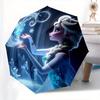Elsa, Frozen Automatic Opening and Closing Umbrella, Compact Travel Umbrella, Lightweight and Portable, Suitable for Beach Commuting Busines