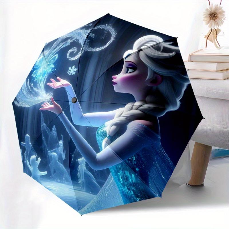 Elsa, Frozen Automatic Opening and Closing Umbrella, Compact Travel Umbrella, Lightweight and Portable, Suitable for Beach Commuting Busines