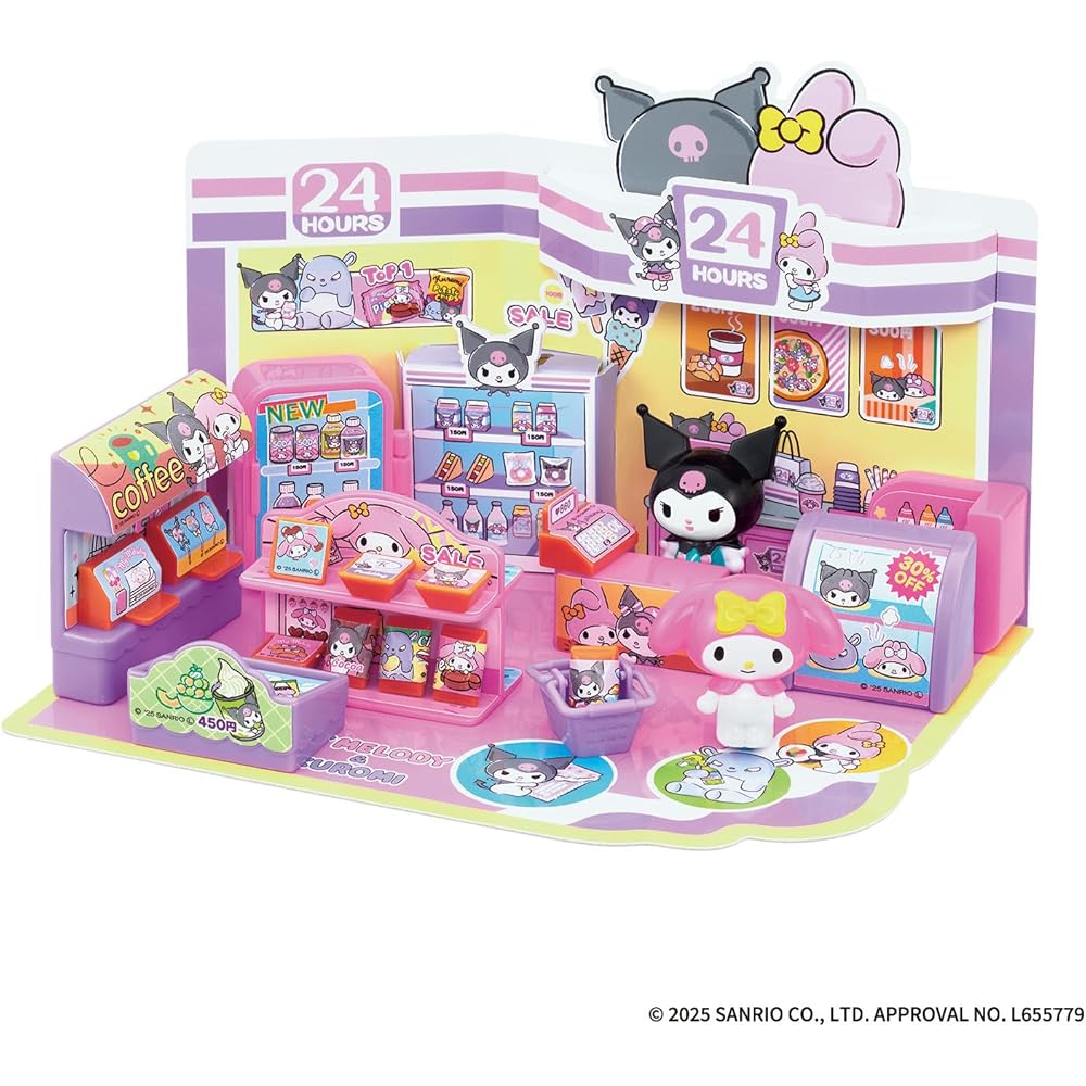 Bandai Sanrio Characters Kuromi & My Melody Convenience Store Figure Set