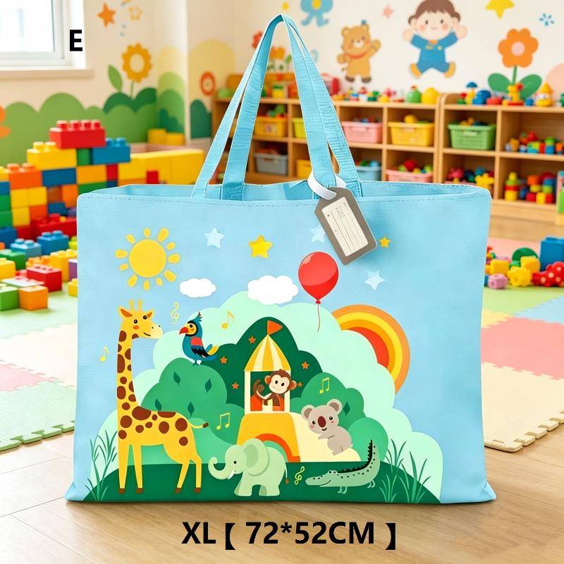Large Capacity Waterproof Oxford Cloth Cartoon Kids Quilt Storage Bag For Clothes Quilts