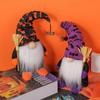 Faceless Halloween Gnome Figurines: Spooky Ornaments with Spiders & Bats