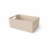 Beige Organizer Container with Holders for Small Items, Cables, Office