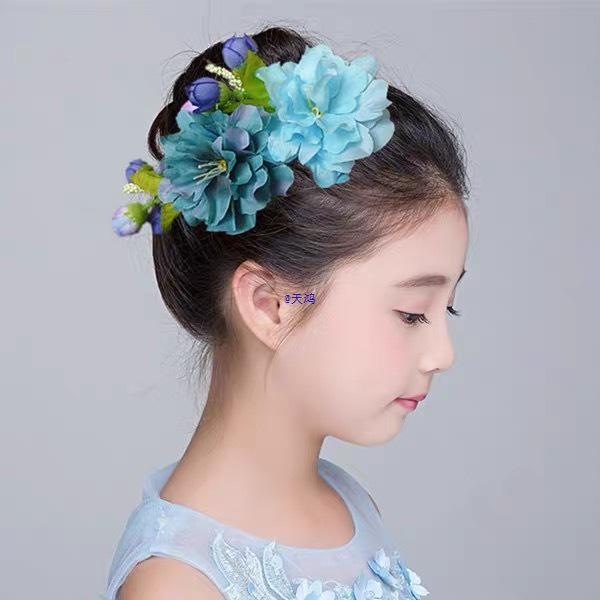 

Camellia Rose Flower Hair Clip for Girls - Dance Performance Headwear Rose Red