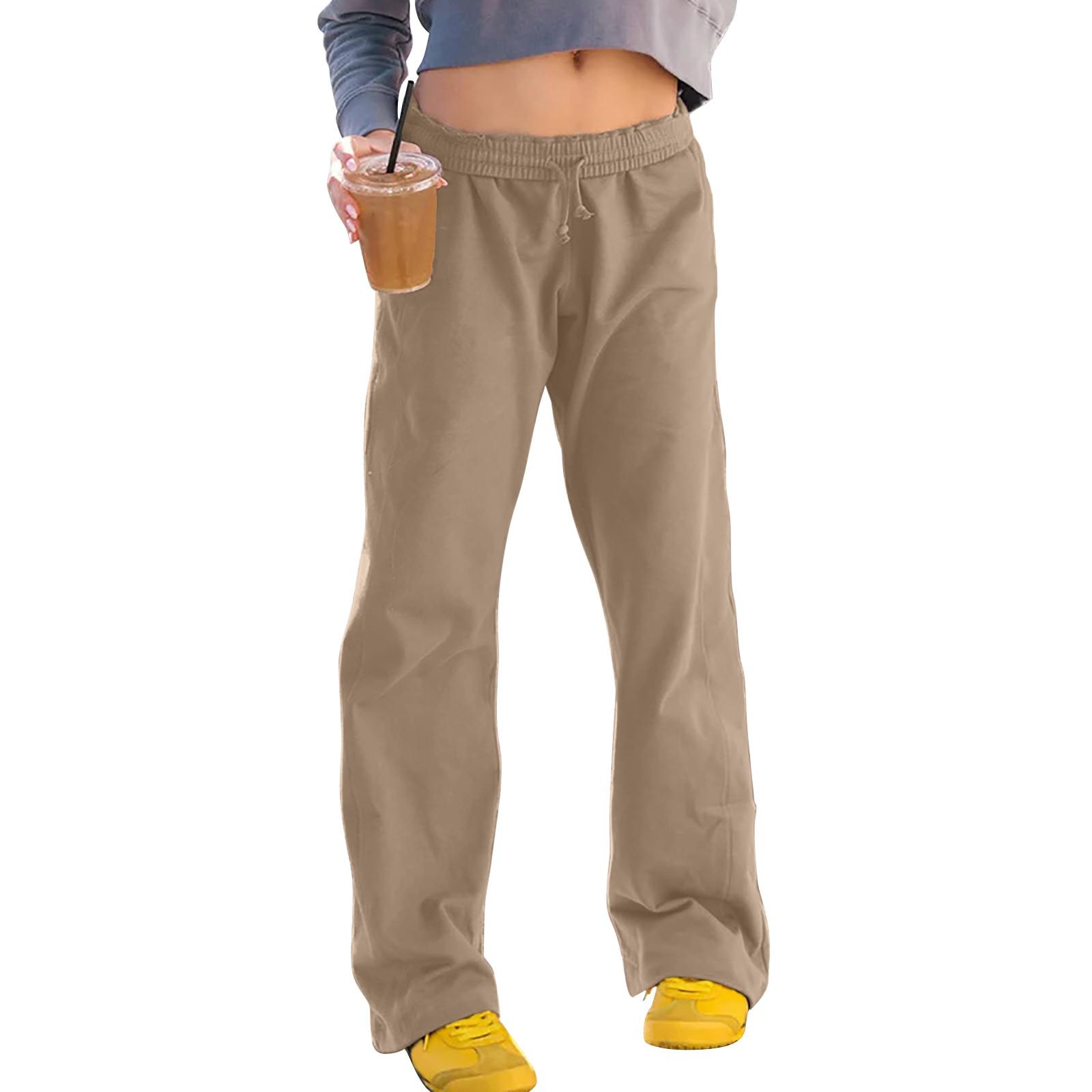 

Женские широкие спортивные брюки с высокой талией, мешковатые расклешенные брюки, спортивные штаны на шнурке XL