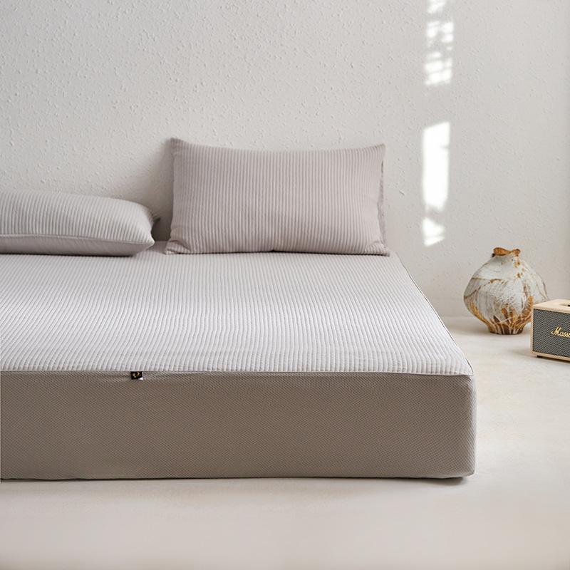 

Мягкая вафельная хлопковая вязаная стеганая простыня цельная защита для домашнего матраса утолщенное покрывало 120 * 200cm single mattress