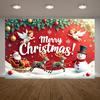Christmas Celebration Cheerful Theme Party Backdrop Seasonal Decoration Angels Event Banner For Holiday Celebration Family