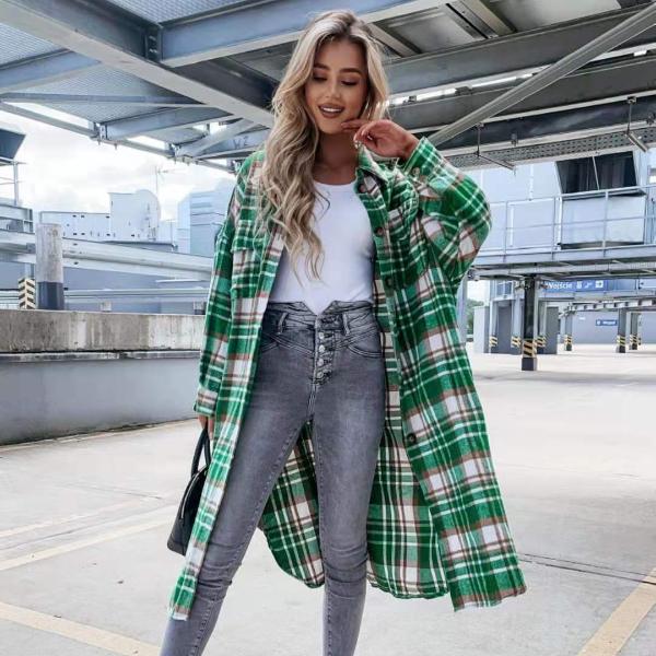 Camicetta da donna vintage alla moda con blocchi di colore a maniche lunghe allungata Blusas larghi capispalla dritti 2021 moda marea
