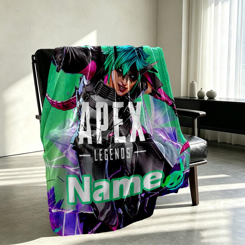 Custom Name Personalized Apex Legends Print Blanket, Home Decor, Bedroom, Sofa, Camping, Couch, Gifts for Birthday Christmas