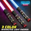 USA Toyz Starfire Galaxy Light Up Sword for Kids or Adults- 2-in-1 Dual Light Swords Set with Interactive FX Sound, 3 Color Changing LEDs,