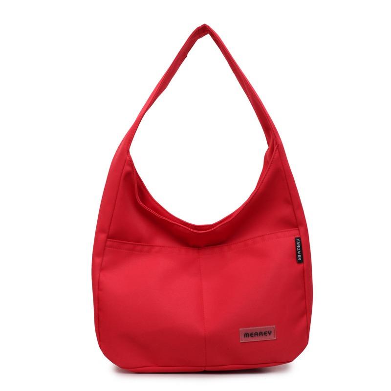 

Сумка большой вместимости женская новая ретро повседневная для поездок на работу сумка через плечо для студентки колледжа сумка-тоут модная сумка one size fits all красный