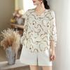 DIMANAF 2026 Women Plus Size New Summer Blouse Shirt Thin Casual Loose Lady Tops Print Shirts