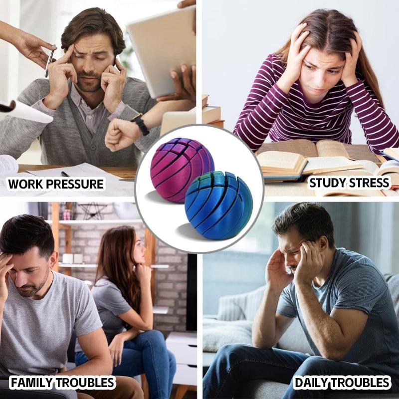 3D Printed Slime Ball Fidget Toy Gear Ball Liquid Flow Sensory Sphere Fidget Toy for Anxiety Stress Relief Office Home Travel