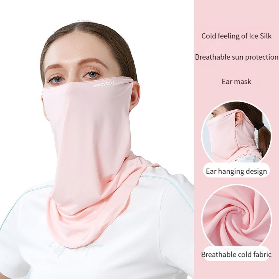 

Gobygo 1 шт. Летняя маска от солнца UPF50+ Дышащая защита от УФ-лучей Маска для шеи Спорт на открытом воздухе Велоспорт и альпинизм Мужчины Женщины