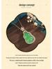 Aieryuan Ethnic Style Green Chalcedony Gourd Jade Pendant Necklace