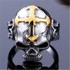 Men's Retro Punk Hand Jewelry Cross Skull Men's Ring