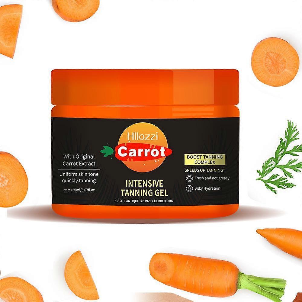 Carrot Intensive Tanning Gel For Deep Bronze Tan And Hydrating Sunbathing Accelerator