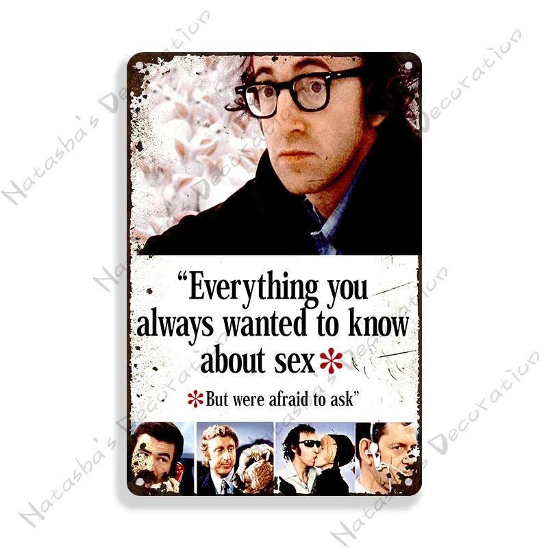 

Woody Allen Movie Director Metal Plate Rusty Metal Signs Decorative Plate Metal Plaque Wall Tin Sign Man Cave Club Wall Decor 20x30cm（7.8x11.8inch）