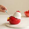 Creative Chicken Toothpick Box Rustproof Decorative Dessert Salad Fork Reusable Anti-scald Cute Toothpick with Holder