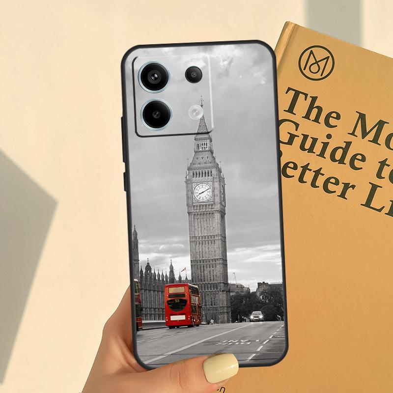 London Bus England Big Ben Cover For Xiaomi Redmi Note 14 13 10 11 12 Pro 11S 12S Case For Redmi 15 14C 10C 12C 13C 15C