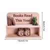 Books Reading Counter Decorative Encouraging Fun Convenient Read Tracker Book Lover Sign Library Decor for Home Office Table