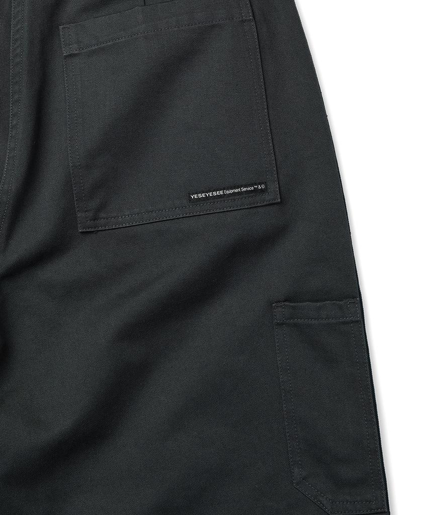 YESEYESEE Side Stripe Work Pants Charcoal