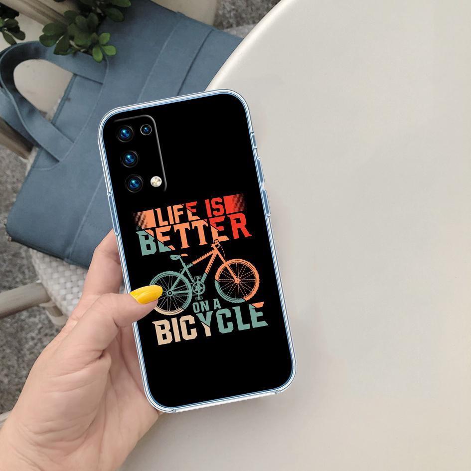 LO28 Cycling Bicycle Soft Shell Transparent Phone Case for Motorola Moto G7 G8 G9 G84 G85 G73 G24 G15 Z2 Play Power Plus