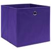 VidaXL Storage Boxes 4 Pcs Purple 32x32x32 Cm Fabric