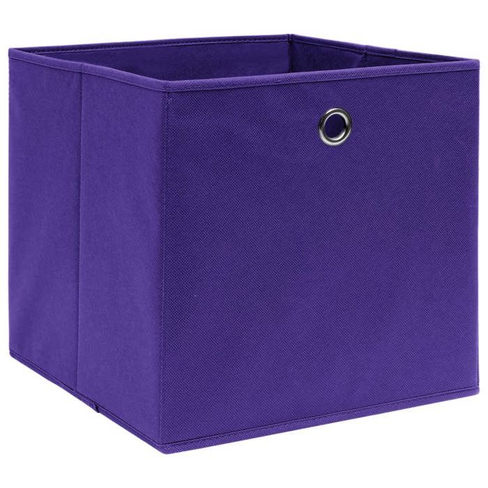 VidaXL Storage Boxes 4 Pcs Purple 32x32x32 Cm Fabric