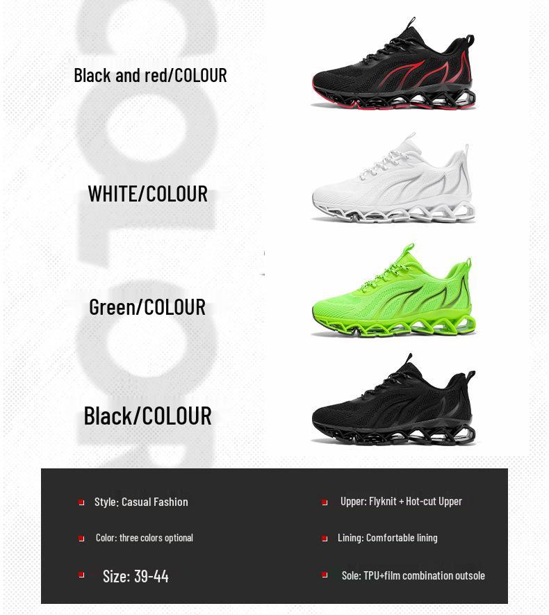 Pantofi de alergare cu lamă pentru bărbați 2025 toamnă - Plasă Flyknit, Respirabili, Mărimi mari, Adidași sport casual