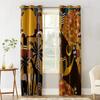 2Panels African Female Elephant Giraffe Bedroom Kitchen Curtains Living Room Decoration Items Window Curtains for Living Room