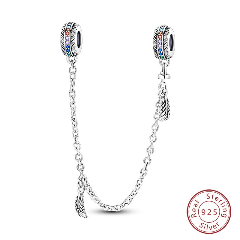 Copper Heart Shaped Keylock Cross Pattern Fantasy Cat Claw Safety Chains Fit Qikaola Original Bracelets Diy Jewelry