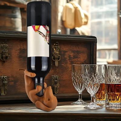 Dackel-Weinflaschenhalter, PLA-Hundefigur, Bierflaschen-Ausstellungsstand, Organizer-Rack, Home, Küche, Bar, Esstisch, Schreibtisch-Dekoration