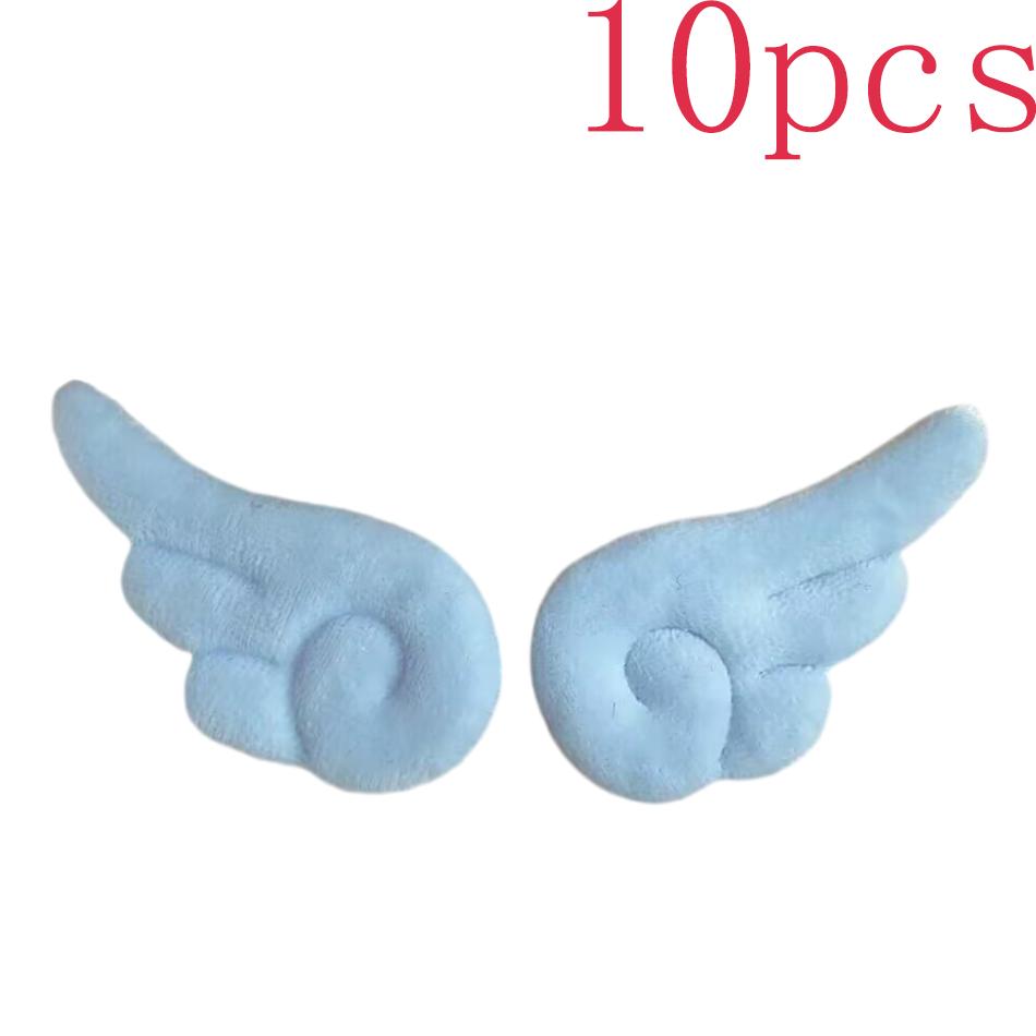 1-10 Pair Of Plush Angel Wings Brooch Bag Decoration Badge Y2K Style Gothic Lolita Plush Angel Wing Fluffy Brooch Decoration