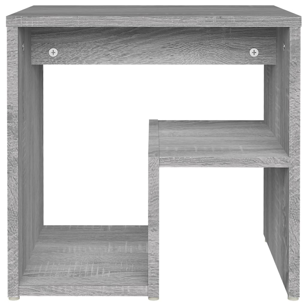 Nightstand Gray Sonoma 40 x 30 x 40 cm Particleboard