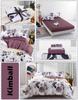 MILDLY Duvet Cover Single 4 Piece Set Egyptian Extra Long Cotton Duvet Cover Set Duvet Cover Fitted Sheet 300TC Satin Good To the Touch and Highly