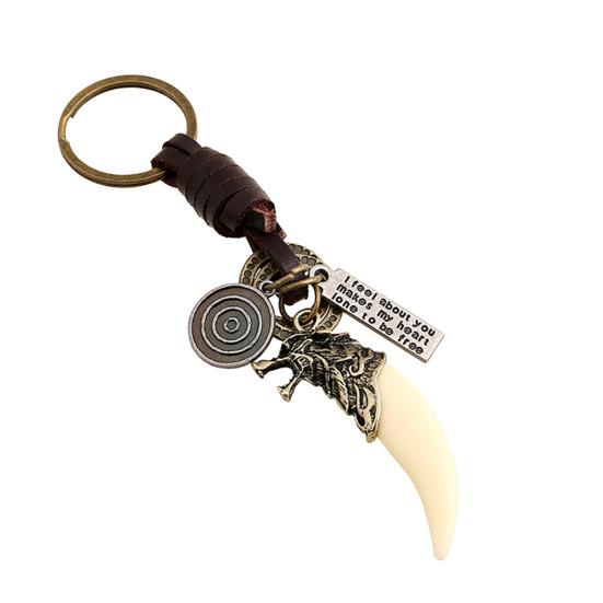 Vintage Key Ring Wing Butterfly Leaf Pendant Men Keychain Xmas Gift