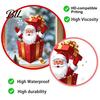 Static Window Stickers Santa Gift Box Sticker, Christmas Decal, Removable Waterproof Festival Atmosphere PVC Decal for Glass Doors Windows,