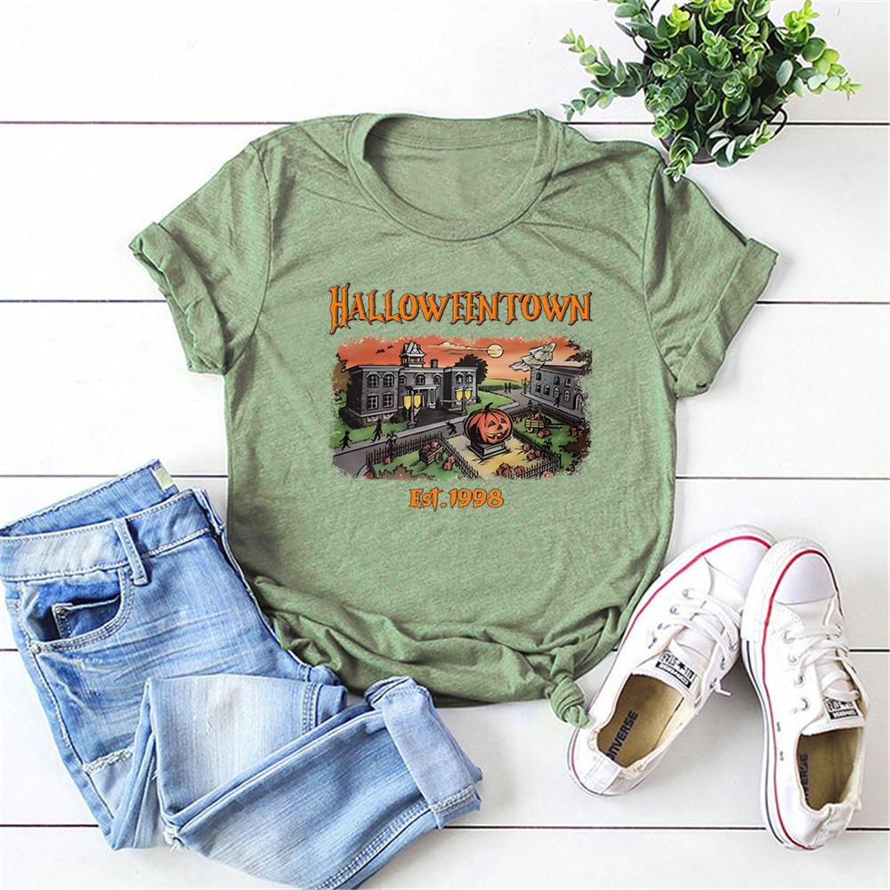 Halloweentown Est 1998 Tshirt Halloweentown University Shirt Halloween Party Tees Fall Pumpkin Graphic Tee Retro Halloween Tops
