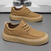 New Casual Shoes Fashion Versatile Lace-up Shoes Light Platform Leather Breathable Leather Shoes Fashion Trend Youth Board Shoes