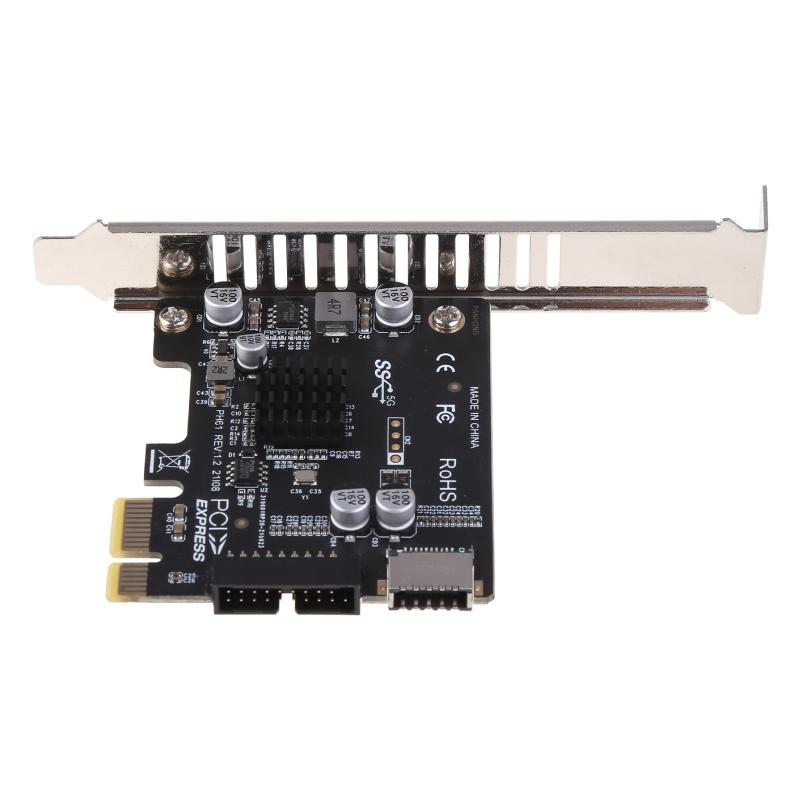 PCI für Pressekarte PCI-E auf USB3 Typ-E Frontplatte Typ-C 19P 20P Pansion-Karte Kompatibel PCI-E 1 4 8 16 Schnittstelle