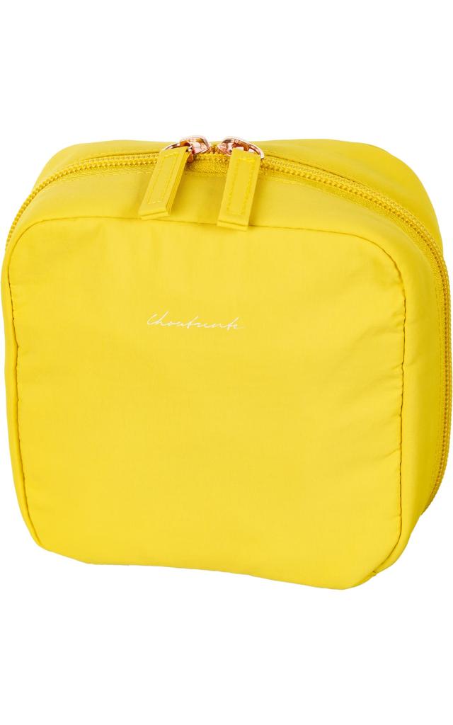 Choutrente Cosmetic Makeup Accessory Pouch for Stands Upright Pouch, Pouch, Women, (Mimosa)